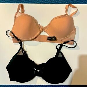 Two Pepper Brand 38A new without tags bra bras pink mauve n black strap closure